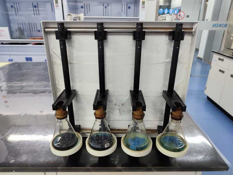 70%硫酸溶液通過(guò)振蕩器溶解棉